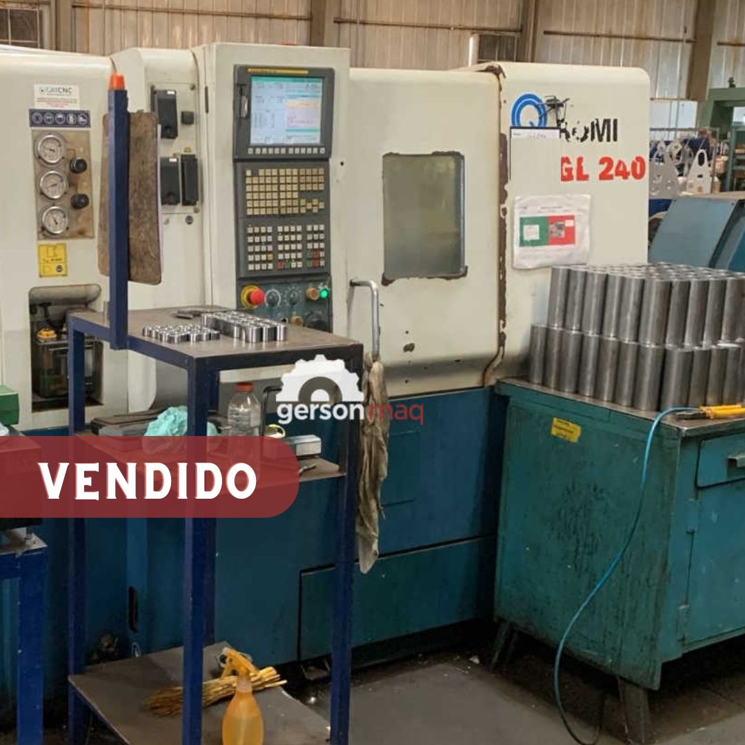 TORNO CNC ROMI GL240 ANO 2012 COMPLETO